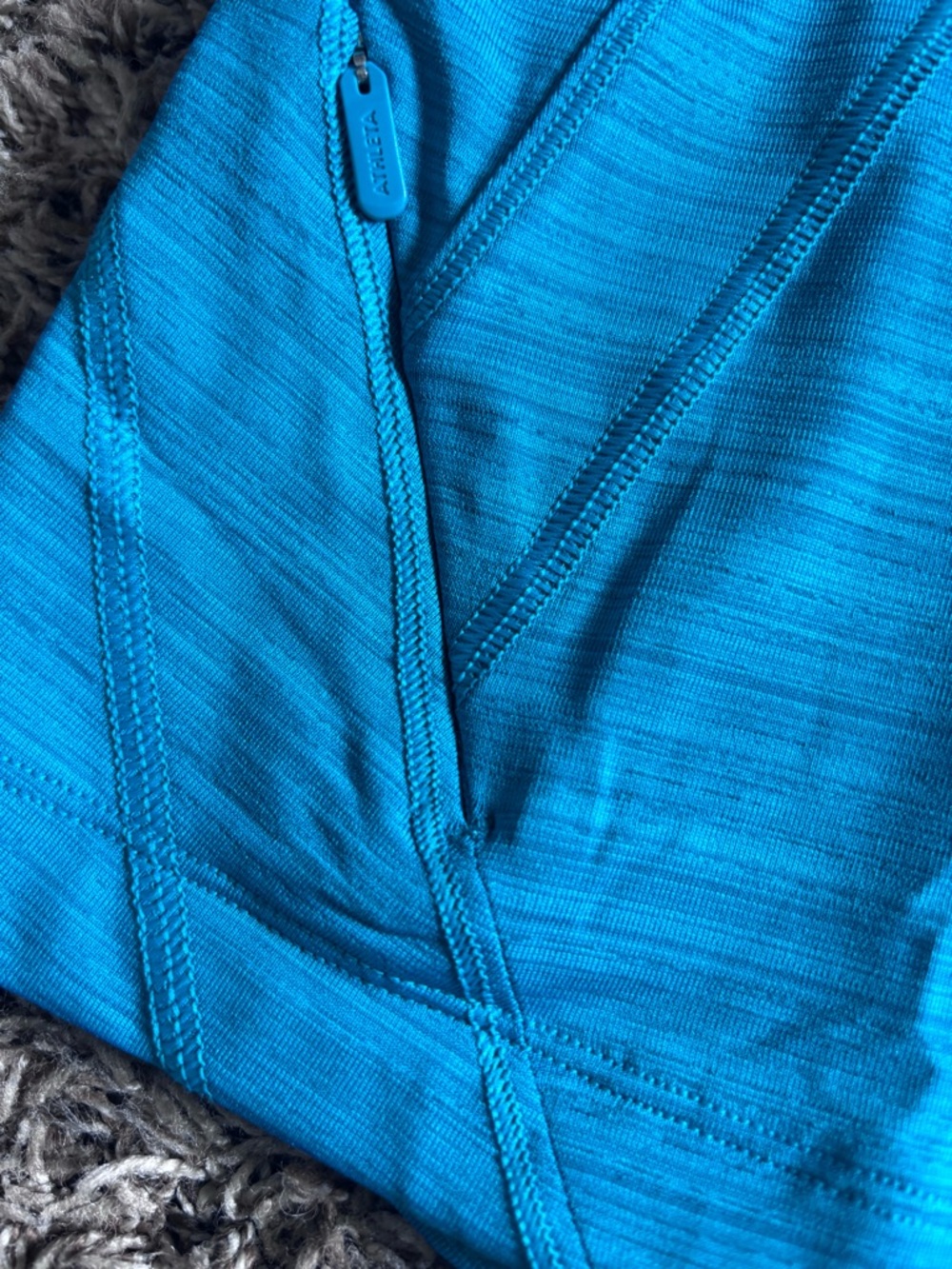 Athleta Pacifica Illume UPF Fitted Top in Teal Blue - Picture 5 of 6